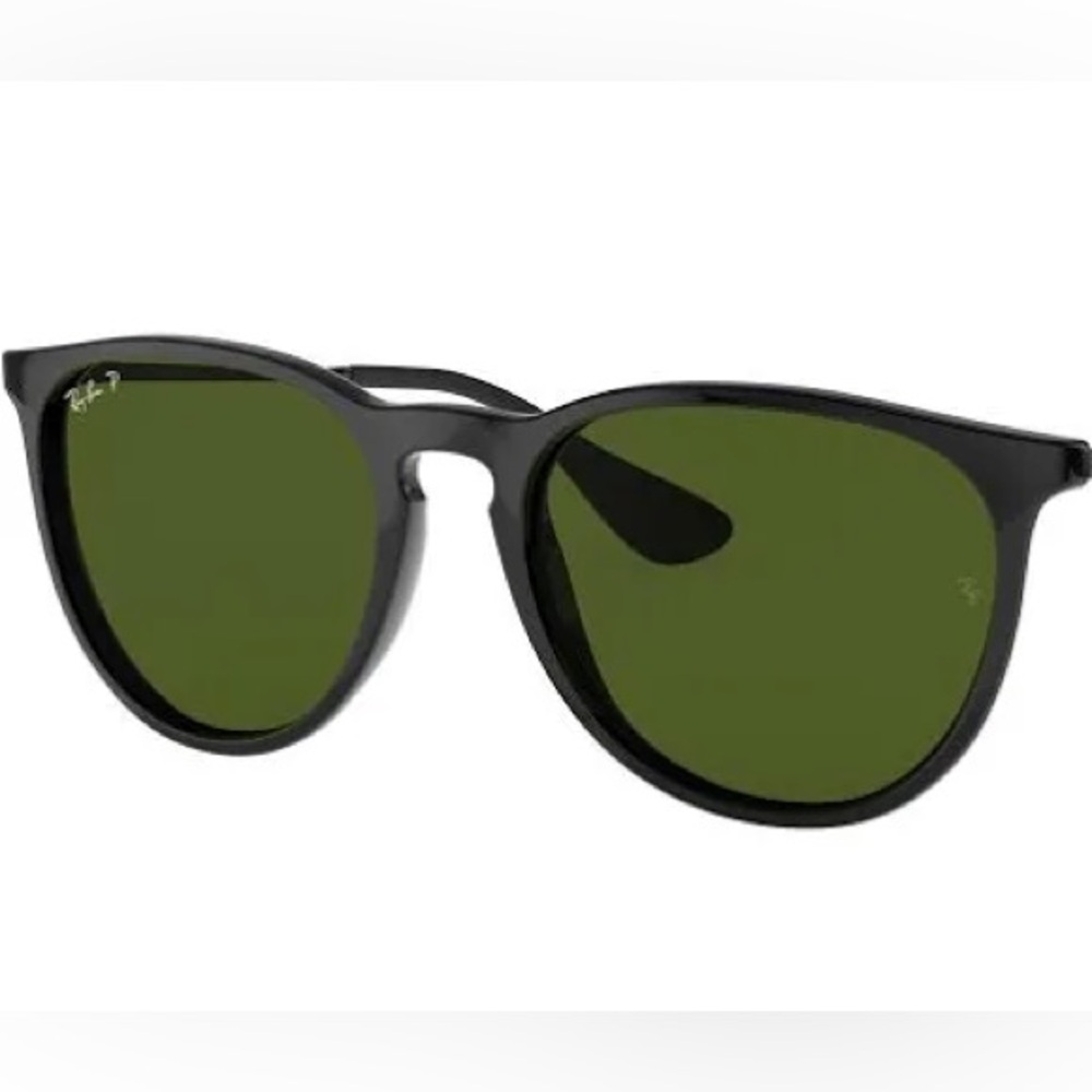 Ray-Ban Black Frame Green Lens Polarized Sunglasses